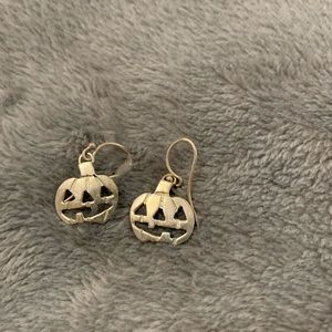 Adorable sterling pumpkin earrings. Stamped 925